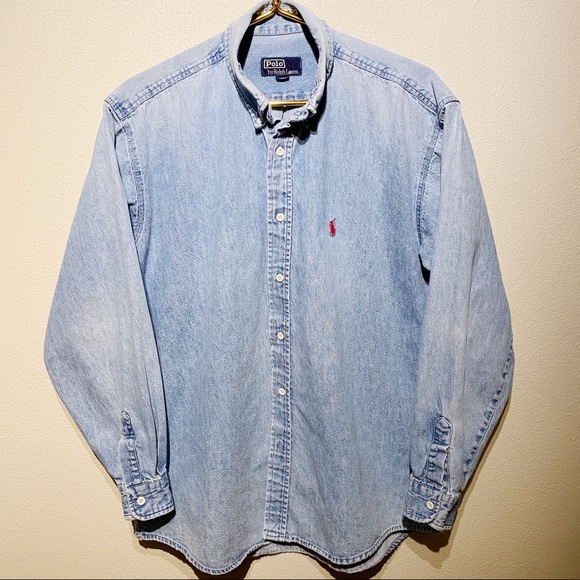 ralph lauren denim button down